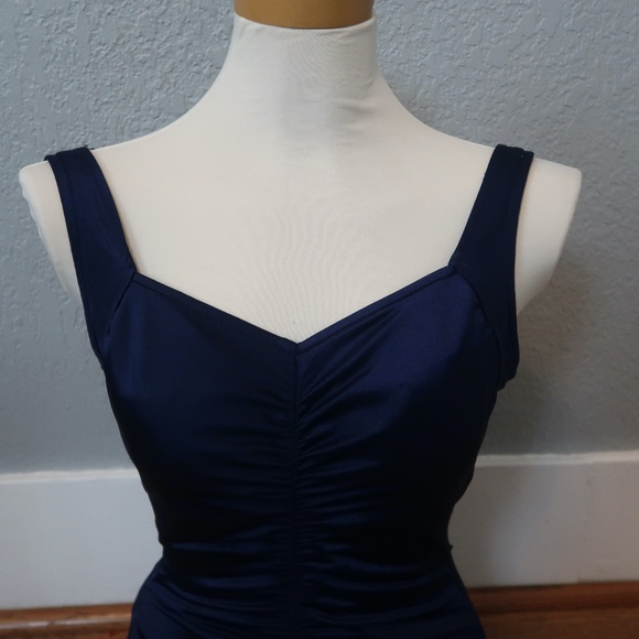 VINTAGE MAXINE OF HOLLYWOOD RUCHED ONE-PIECE {12} - Picture 3 of 11